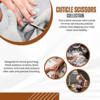 ASM® Professional Nail Scissors Curved Manicure Cuticle Scissors Clippers - Cuticle Trimmer Grooming for Eyebrow, Beard, Nose Hair Trimming - Beauty Small Scissors Men and Women (Polish + Pouch)