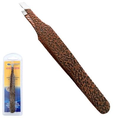 ASM® Tweezers for Facial Hair Women - Heavy Duty Stainless Steel Ingrown Hair (Brown Black)