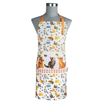 Cooking Apron Cotton Twill Chef Baking Kitchen Unisex Novelty Cats BBQ Grill New