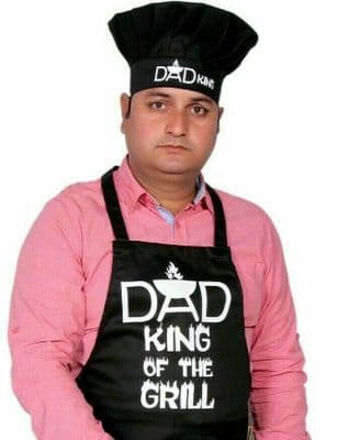 Cotton Apron Cooking Chef Adult  Apron plus Hat set with front pocket, great gif