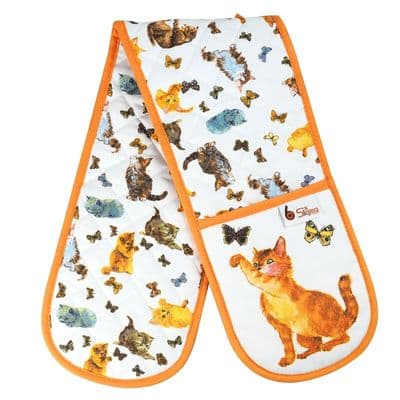 Double Oven Gloves Kitchen BBQ Cooking Padded Heat Resistance Mitts Pot Holders