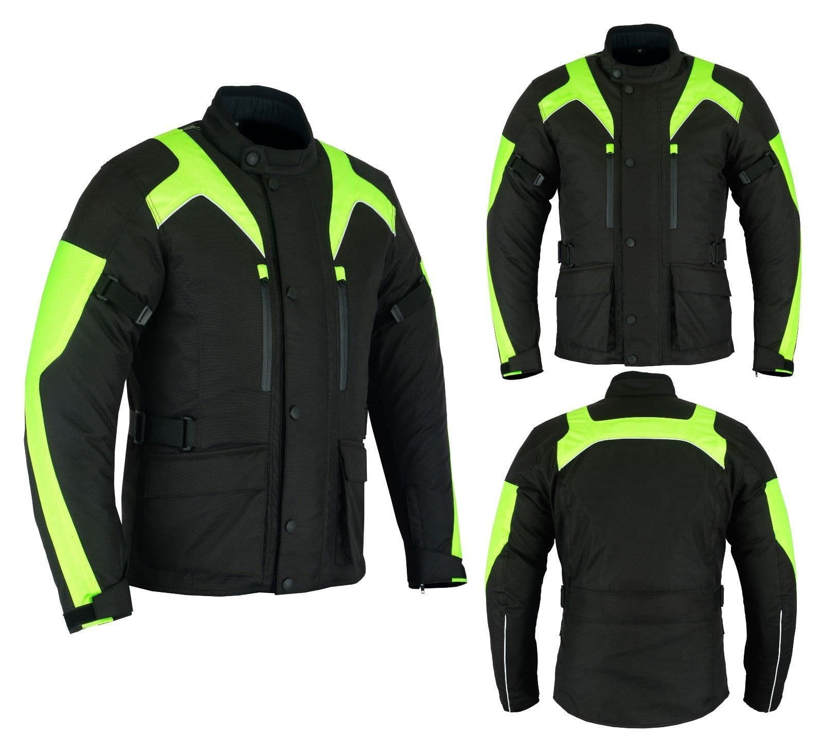 Men's Plus Size Black And Blue Waterproof Motorbike Jacket With CE Arm U2013 Leather Jacket Company