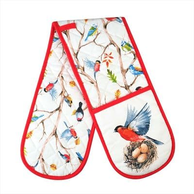 Oven Gloves Double Cotton Padded Heat Resistance Pot Holder Birds Mitts Baking