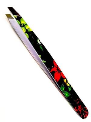 Saloon Professional Eyebrow Tweezers Hair Beauty Slanted Tweezers Red Green