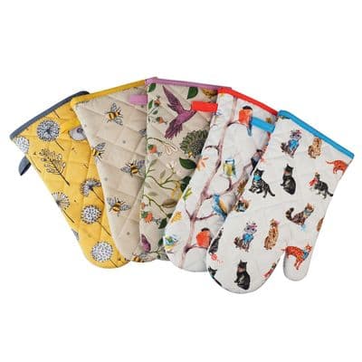 Set of 2 Oven Gloves Kitchen Mitts BBQ Cooking Baking Grilling Mitten Gauntlet