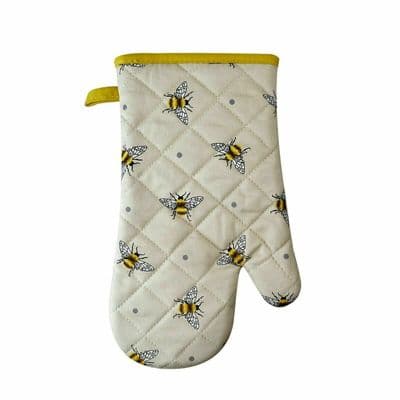 Single Oven Glove Kitchen Accessory Gauntlet Mitt Bumble Bee Organic Design - 164540559122
