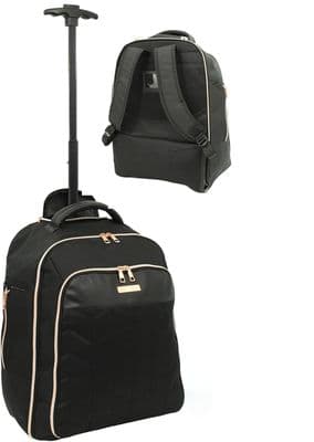 Sterling Sports Black-Rose Travel Bag Durable Lightweight Spacious Carry-On Luggage All Trips & Gear