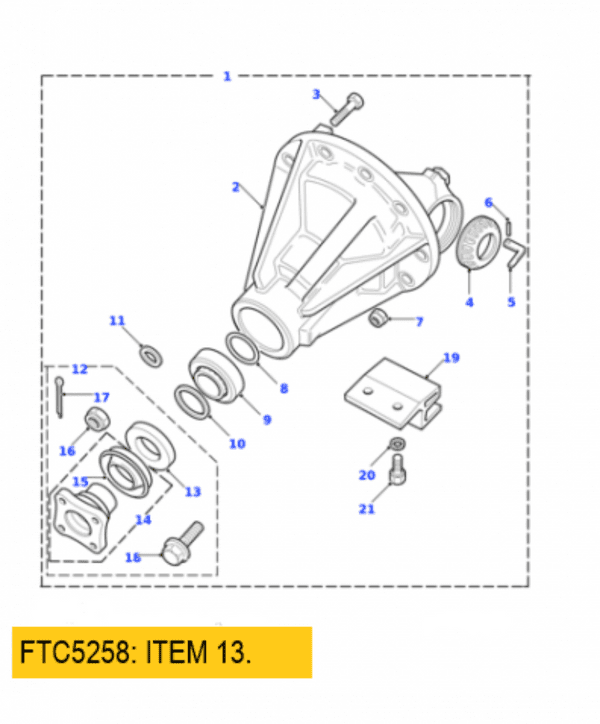Land Rover     :     FTC5258. Differential Pinion Oil Seal. OE.