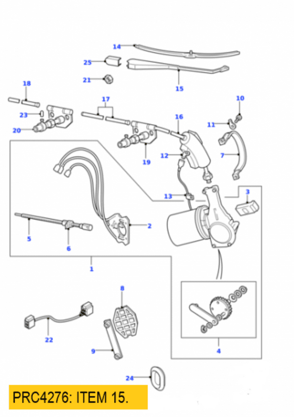 Land Rover     :     RTC6856. Wiper Blade (Spigot Type). OE.