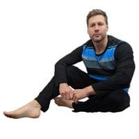Crest Black | Blue Stripe Pyjamas