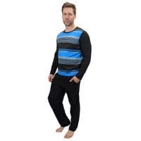 Crest Black | Blue Stripe Pyjamas