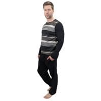 Crest Black | Grey Stripe Pyjamas