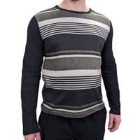 Crest Black | Grey Stripe Pyjamas