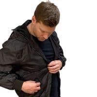 Mens Black Bomber Jacket - Hunter WR - Waterproof Coat