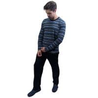 Men's Corban Black Y/D Pyjamas (Yarn Dyed)