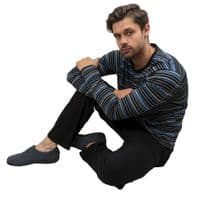 Men's Corban Black Y/D Pyjamas (Yarn Dyed)
