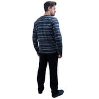 Men's Corban Black Y/D Pyjamas (Yarn Dyed)