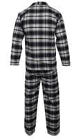 Mens Tartan Pyjama Set | Black | Warm, Soft Brushed Cotton