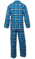 Mens Checked Pyjama Set | Blue | Soft Brushed Cotton