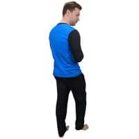Mens Pyjama Set | 2-Tone Black & Blue | Long Sleeve | Location Clothing