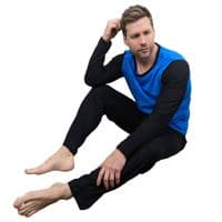 Mens Pyjama Set | 2-Tone Black & Blue | Long Sleeve | Location Clothing