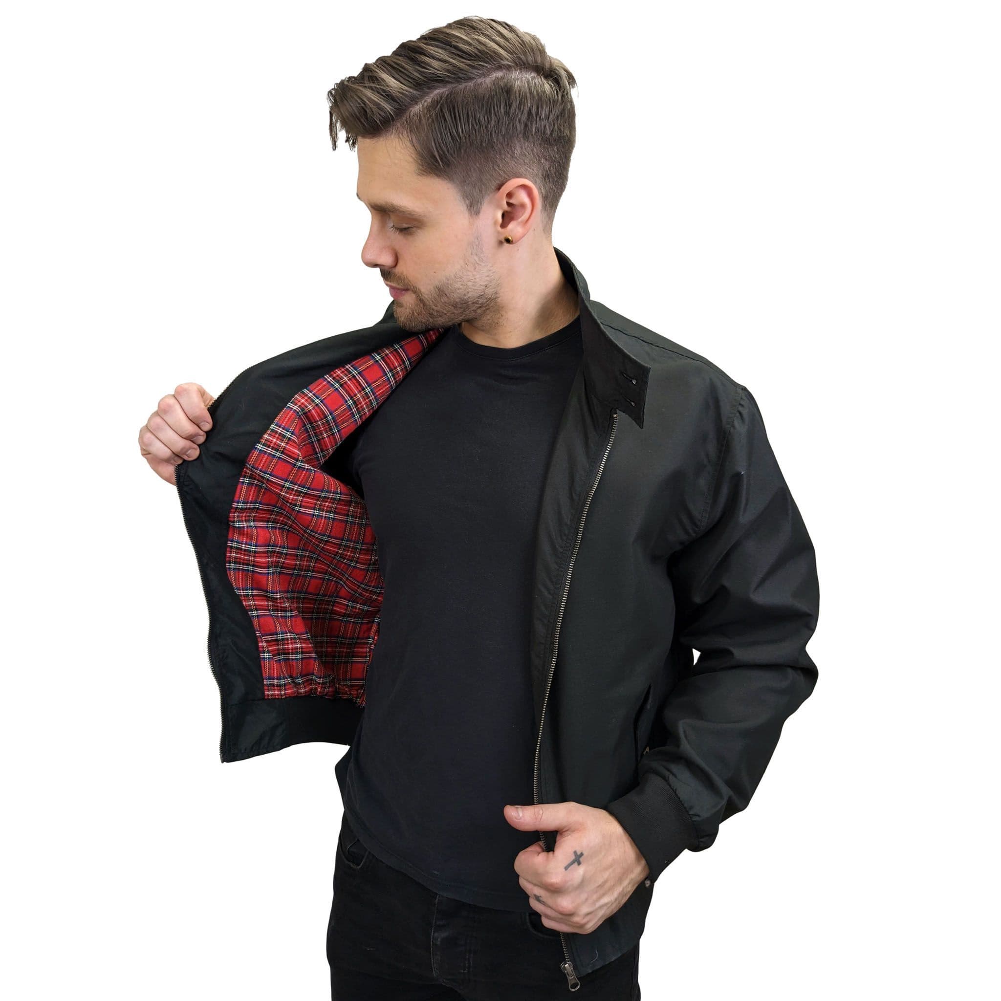 Sale black tartan jacket Free Shipping