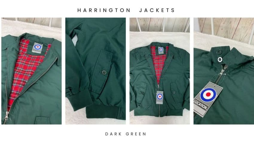 Men's Grey Harrington Jacket Tartan Lining Free Delivery