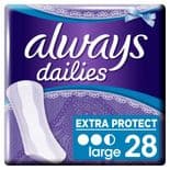Always Dailies Extra Protect Large Panty Liners 28 Pack