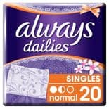 Always Dailies Singles Normal Fresh Panty Liners 20
