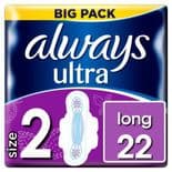 Always Ultra Long Sanitary Towels With Wings 22 Pack