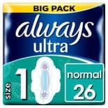 Always Ultra Normal S/Twels With Wings 26 Pack