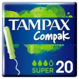 Tampax Compak Applicator Super Tampons 20 Pack