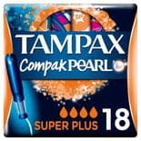 Tampax Compak Pearl Applicator Super Plus Tampons 18 Pack