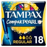 Tampax Compak Pearl Regular Applicator Tampons 18 Pack