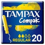 Tampax Compak Regular Tampons Applicator 20 Pack
