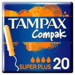 Tampax Compak Super Plus Tampons Applicator 20 Pack
