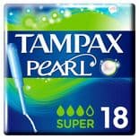 Tampax Pearl Super Tampons Applicator 18 Pack