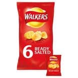 Walkers Ready Salted Crisps 6 x 25g