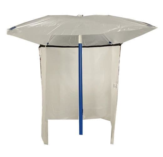 SOLD 4ft Ripstop Square Work Umbrella with detachable 1/2 curtain