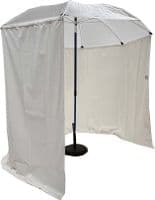 8ft PVC Ripstop Work Umbrella with Curtain