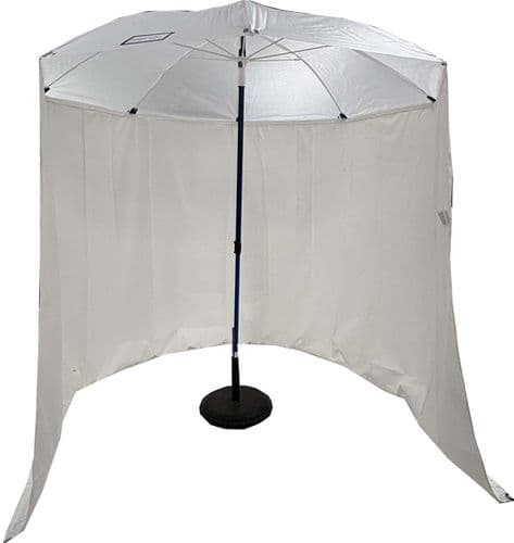 8ft PVC Ripstop Work Umbrella with Curtain