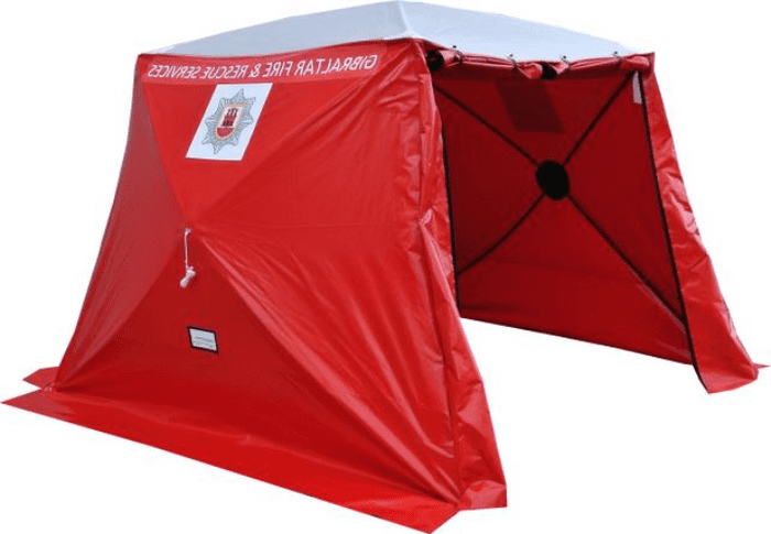 Medical / Emergency Services Work Tent - PVC Solid Colour / Translucent Roof