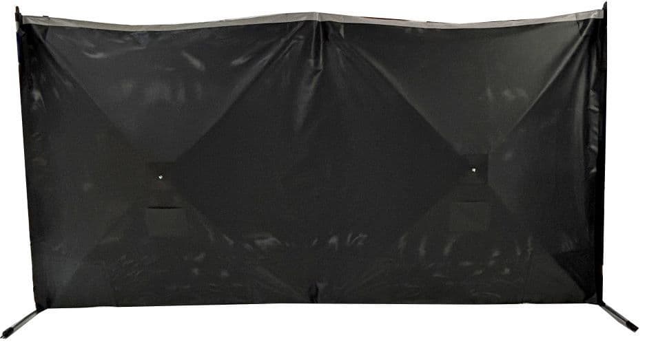 Premium Police Barrier Screening - Black Mesh