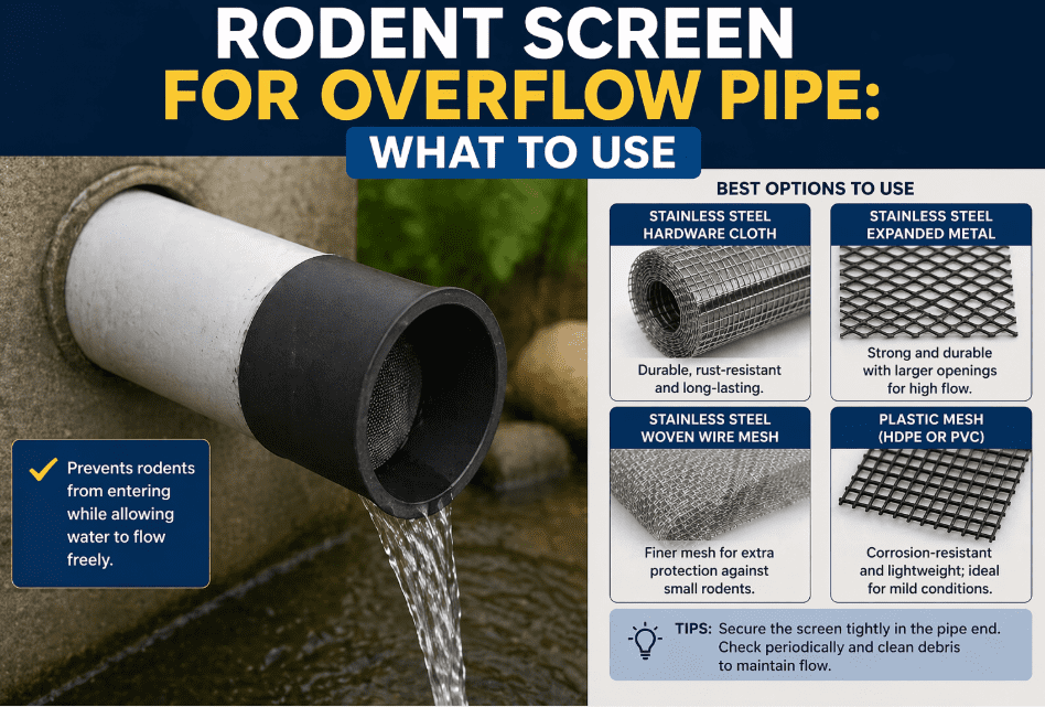 Rodent Screen for Overflow Pipe: What to Use