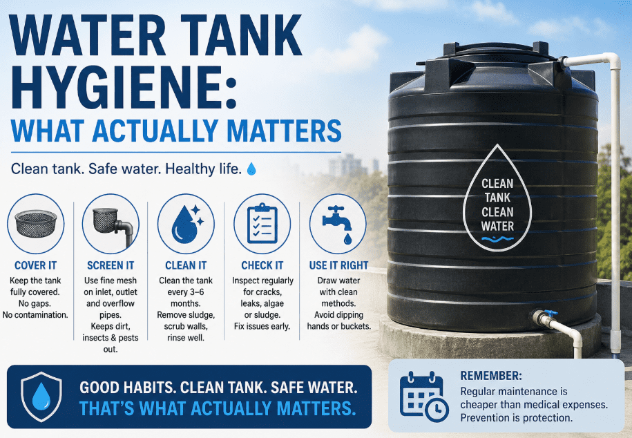 Water Tank Hygiene: What Actually Matters