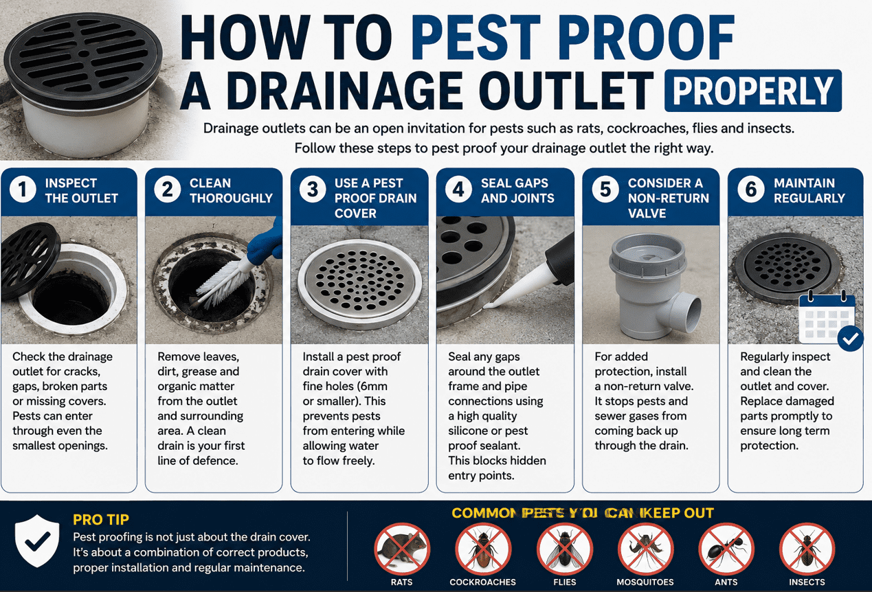 How to Pest Proof a Drainage Outlet Properly