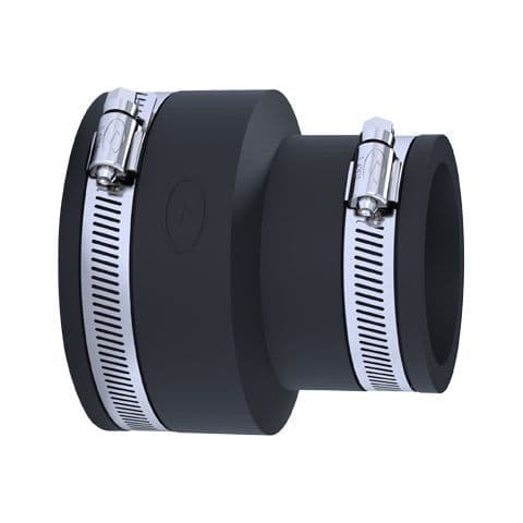 PQ040-032 Black PVC Adaptor Coupling 32mm-41mm x 25mm-33mm
