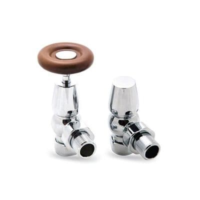 SURREY RADIATOR VALVES - ANGLED CHROME