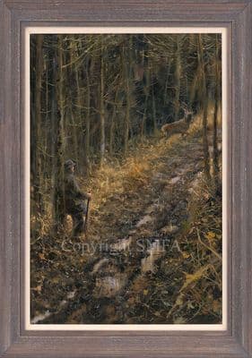 'A Brief Encounter' Original Stag Painting by Mick Cawston
