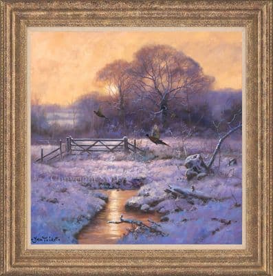 'A December Evening' Original Pheasant Painting by John Trickett